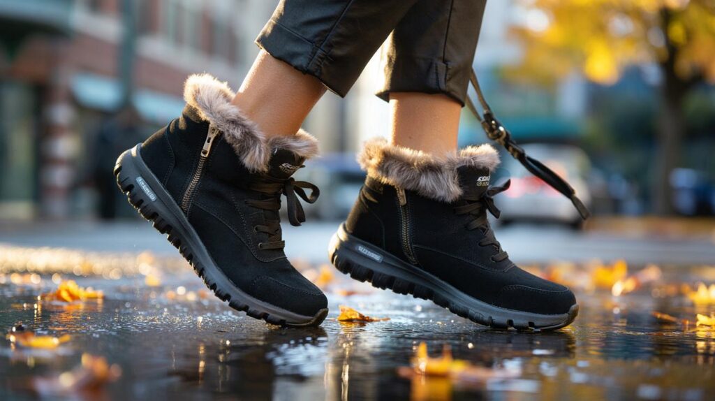 Shoppers say ‘like wearing slippers’: will you bag Skechers faux‑fur ankle boots for £49.99 today?