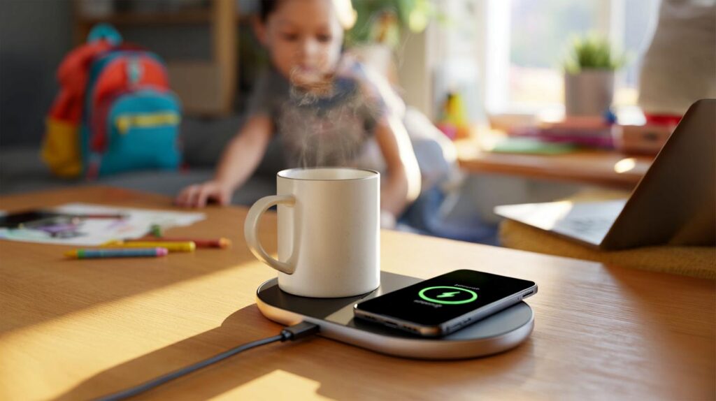 Should you spend £35 on a smart mug from The Range: parents, 55°C warmth and phone charging?