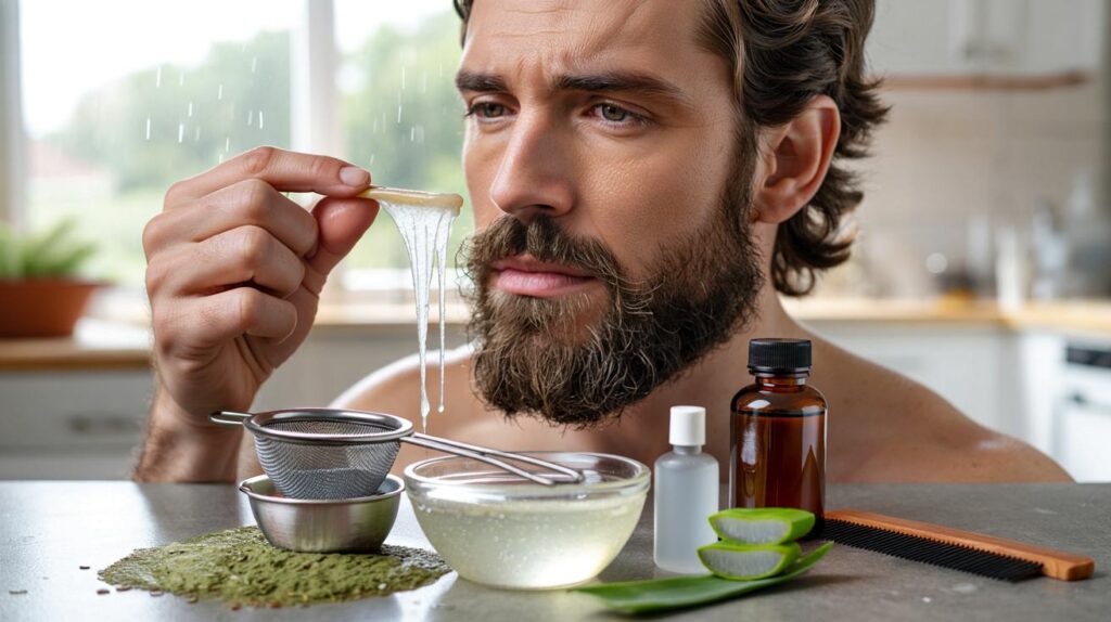 Smooth your beard with DIY flaxseed gel and reduce frizz naturally