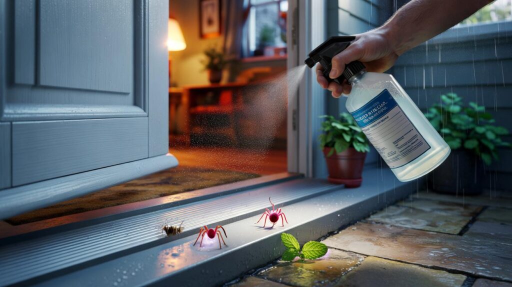 Spiders at home tonight? one 50:50 vinegar spray on your door frame — could it stop 7 in 10