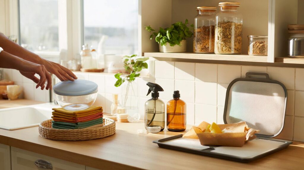 Sustainable living guides for zero-waste kitchens with reusable alternatives that simplify daily chores