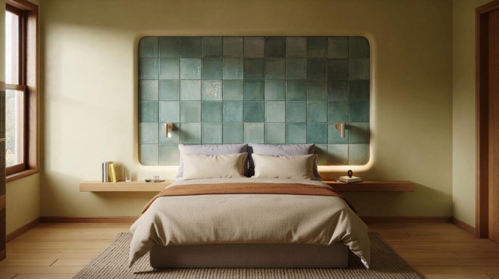 Tiles in the bedroom: could 12 cheap squares under £150 replace your bulky headboard in 2026?