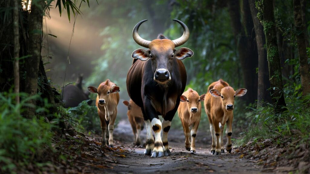 Trail camera in Thailand: three calves follow mum across 1.4 million acres — why it matters to you