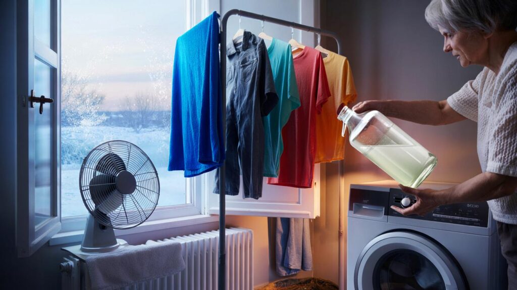 winter laundry taking 3 days to dry? this granny trick cuts time by 50% with 250 ml vinegar