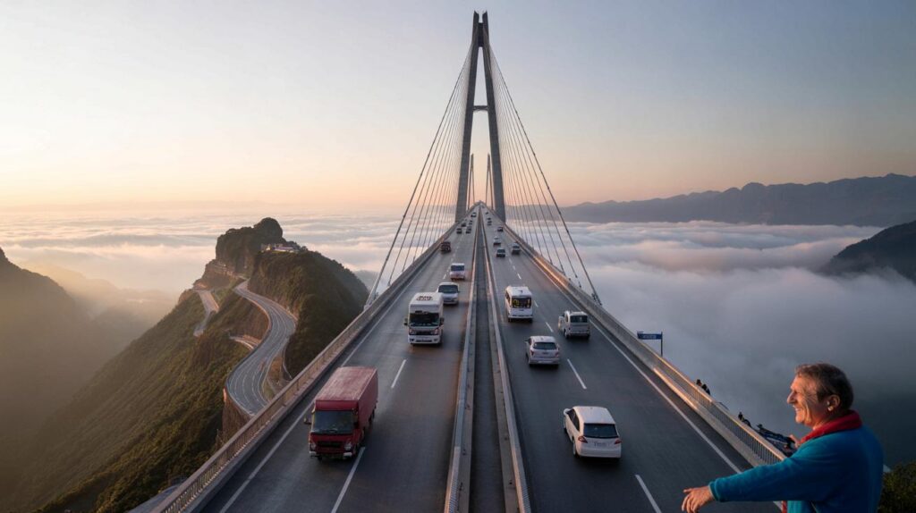 World’s highest bridge now open – slashes journey time from 2 hours to 60 seconds