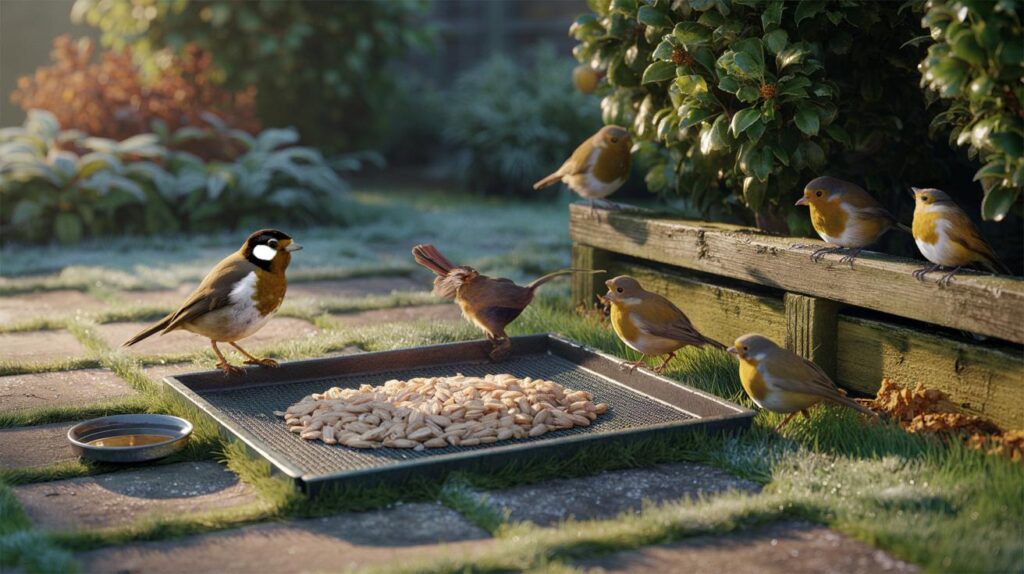 You could see 12 robins a day in your garden: one 250g item on a tray is all they want today