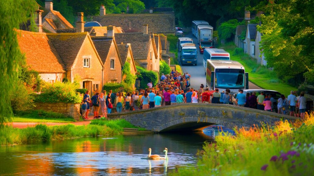 You planned a £180 Cotswolds escape: will 50 coaches and 20,000 visitors this weekend spoil Bibury?