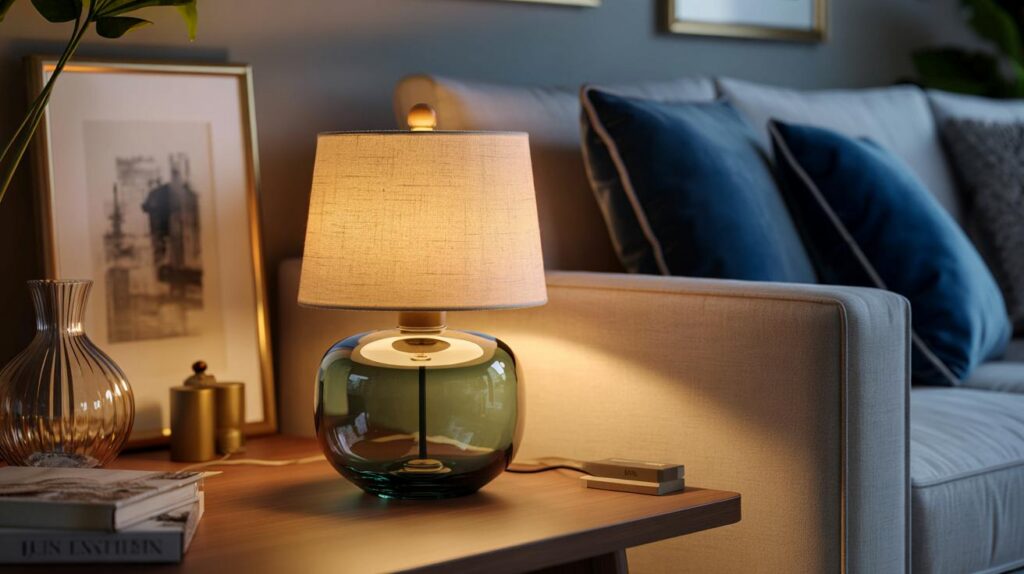 You spent £800 on a sofa, yet this £20 Dunelm glass lamp is what makes your living room glow