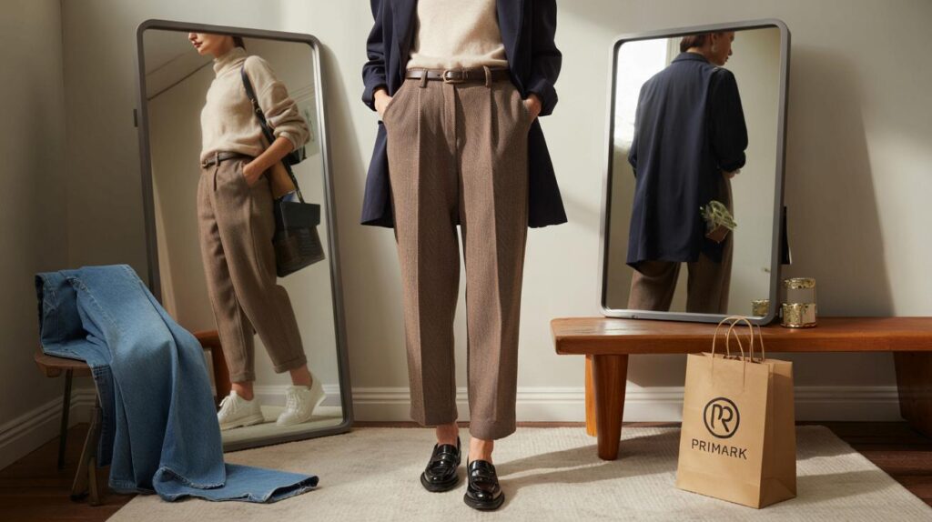 You told us your jeans hurt: are Primark’s £28 herringbone trousers the 3-in-1 fix you need?