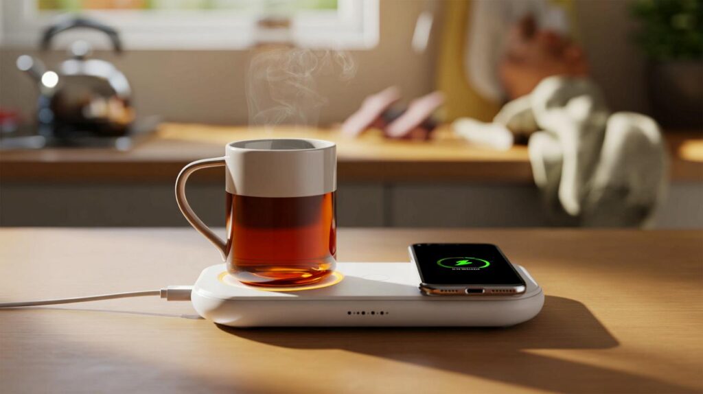 You waste 7 hot drinks a week? this £35 smart mug keeps tea at 55°C and charges your phone