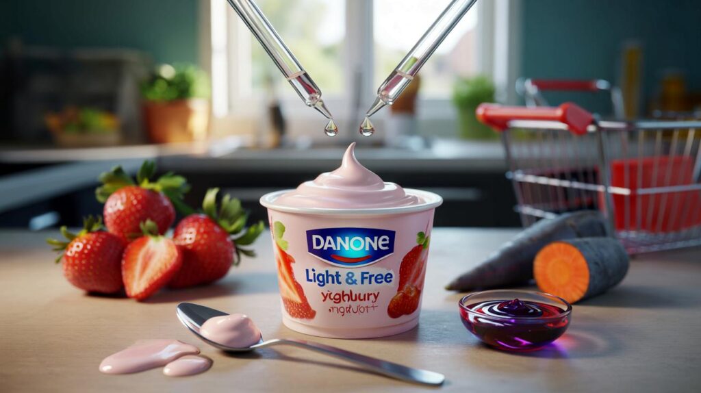 Your 0% strawberry yoghurt: 2 sweeteners in Danone Light & Free worry 60 Millions de Consommateurs