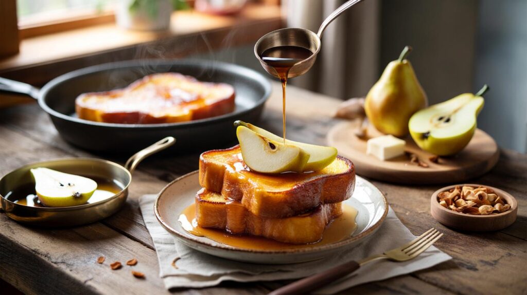 Your 12-minute autumn treat: can 4 brioche slices and 2 pears save your cold mornings today?