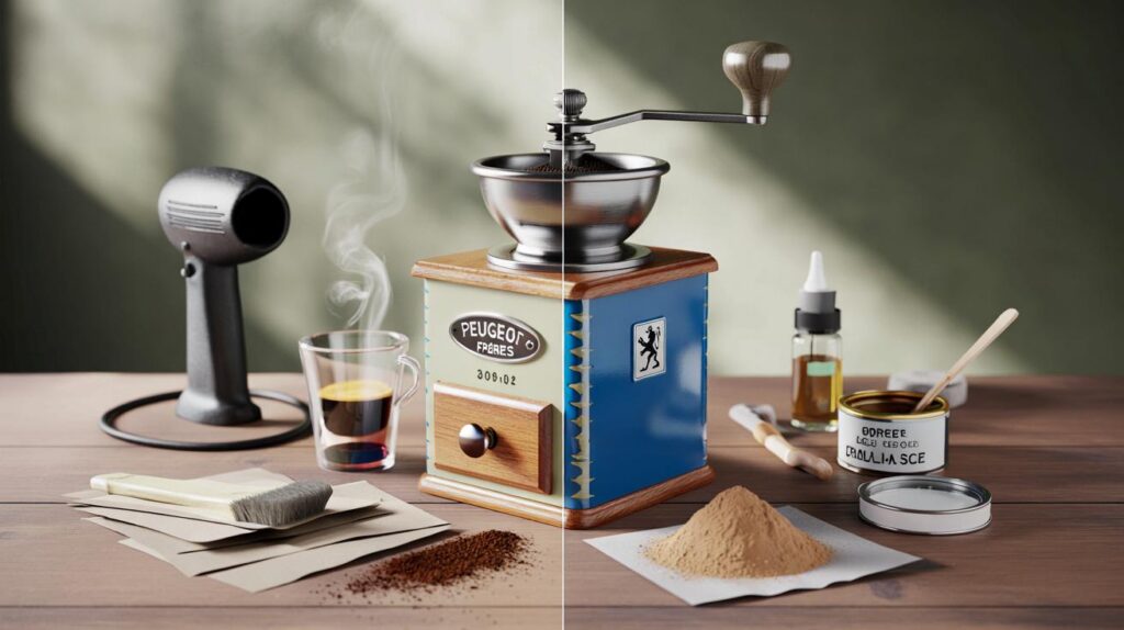 Your dusty Peugeot coffee grinder worth saving for €25? try this 3-day, food-safe fix at home