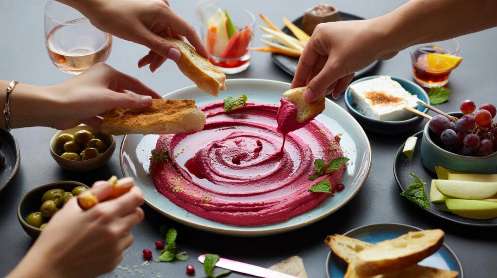 Your Friday aperitif, sorted in 12 minutes: can a £3 beetroot hummus really wow 8 guests at first dip?