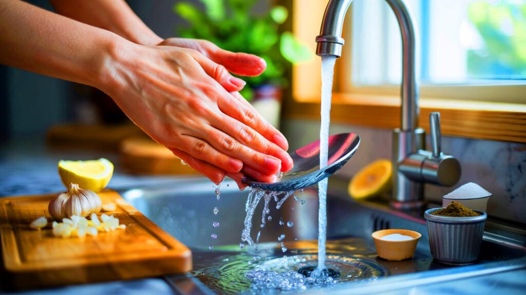 Your garlic smell gone in 30 seconds: can a 50p stainless steel spoon save your hands today?