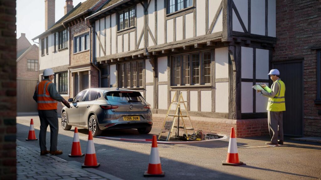 Your heritage at risk: car reverses into Grade I-listed Hall's Croft, 0 injured as 1613 facade hit