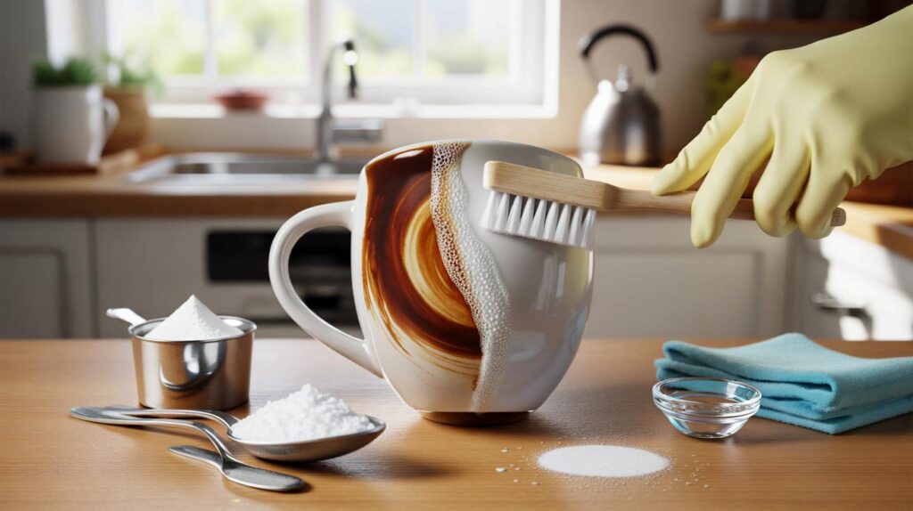 Your stained mugs cleaned in 15 minutes with 2 spoons of bicarbonate of soda: can this 98% fix save your cups today?