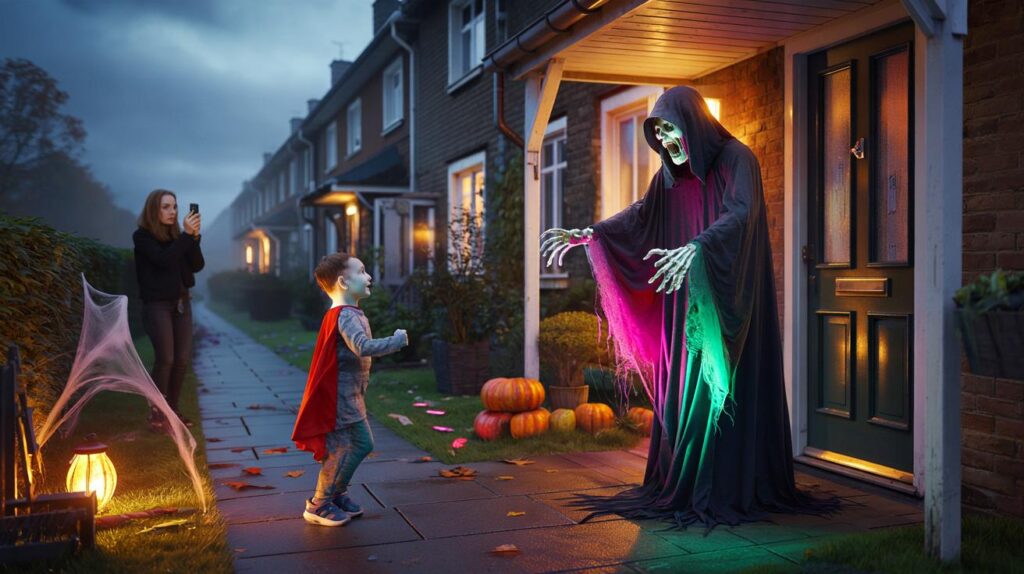 Your street at 9pm: will a 183 cm screaming ghoul for €29.95 make your neighbours jump tonight?